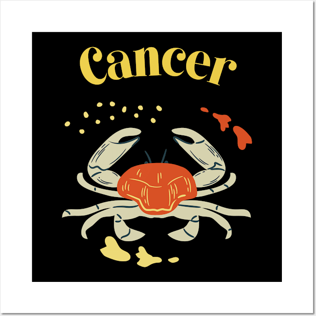 Cancer Star Sign Zodiac Wall Art by Elysian Alcove